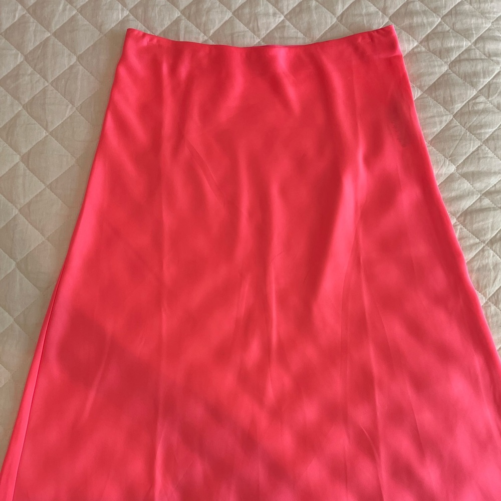 J Crew neon pink slip skirt size small